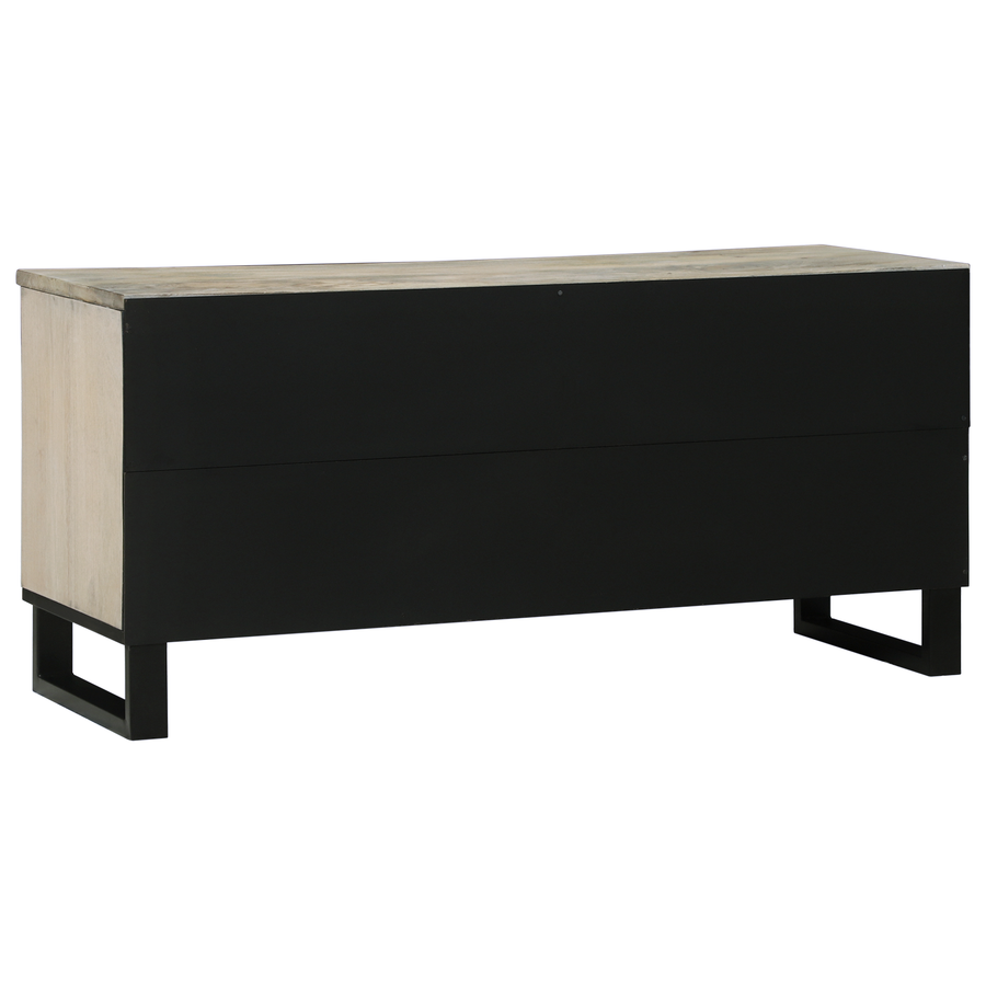 Media-opslagkasten en rekken Wit en zwart 100 x 33.5 x 46 cm