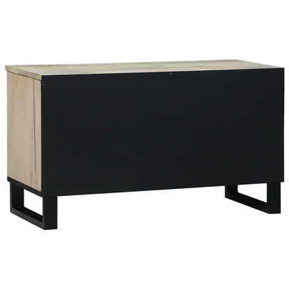 Media-opslagkasten en rekken Wit en zwart 80 x 33.5 x 46 cm