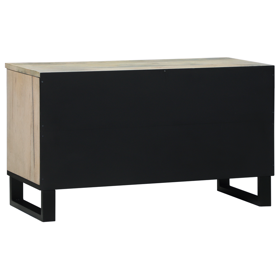 Media-opslagkasten en rekken Wit en zwart 80 x 33.5 x 46 cm