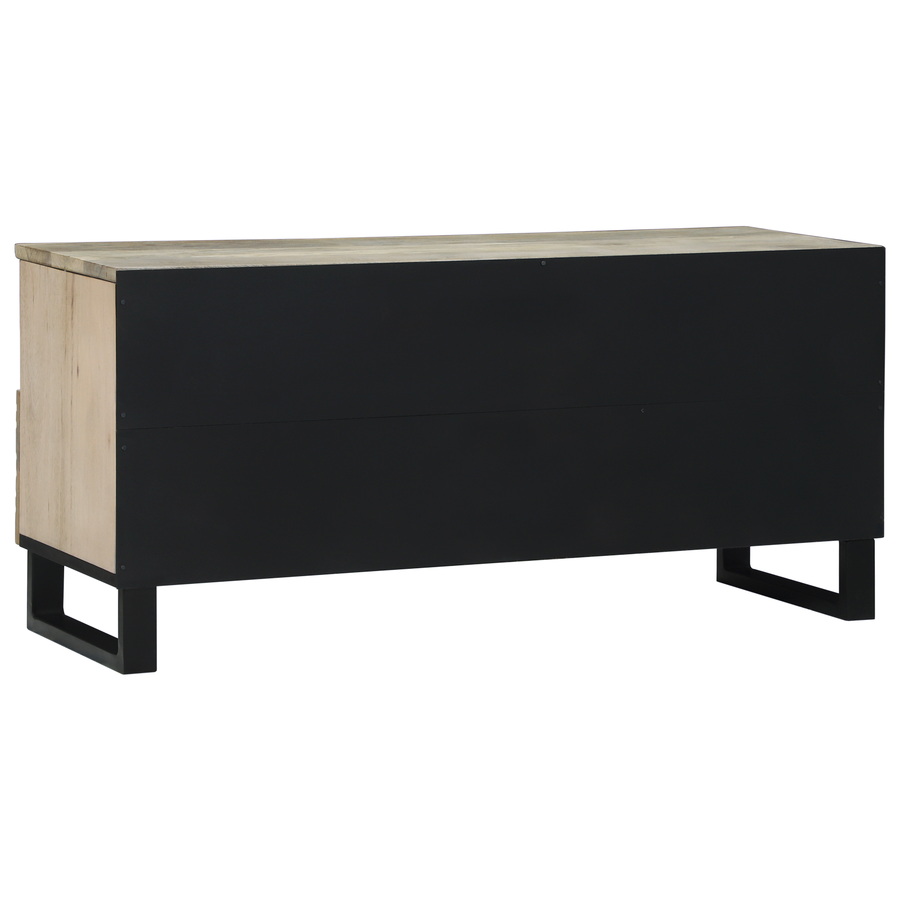 Media-opslagkasten en rekken Wit en zwart 100 x 33.5 x 46 cm