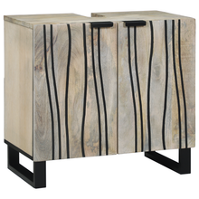 Wastafelkast met plank met opslag met de deur Bruin, Zwart 62 x 33 x 58 cm