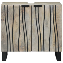 Wastafelkast met plank met opslag met de deur Bruin, Zwart 62 x 33 x 58 cm