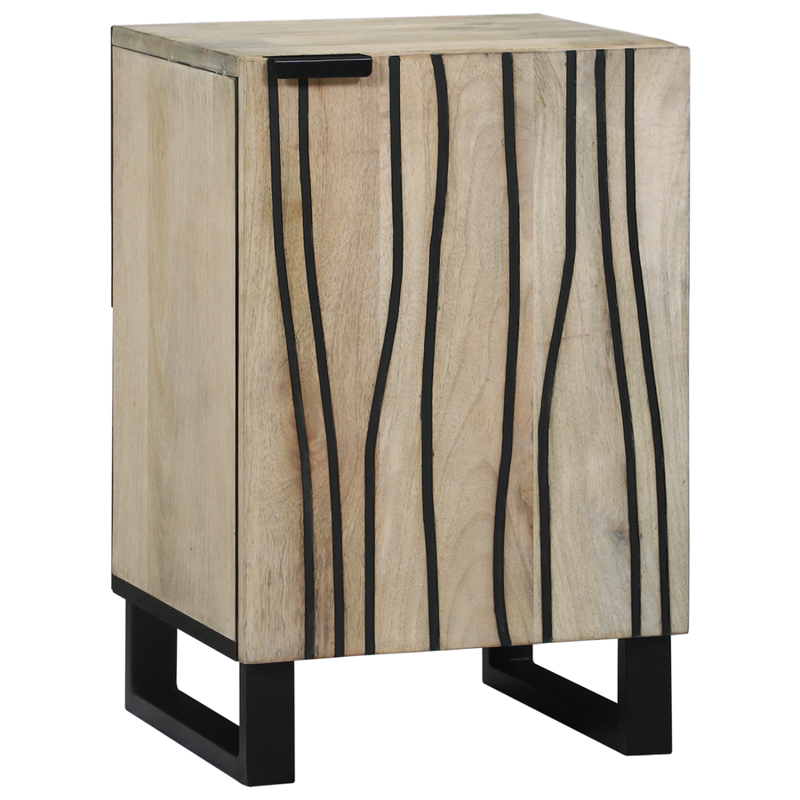 Badkamer Kast met plank met opslag met de deur Bruin, Zwart 38 x 33.5 x 58 cm