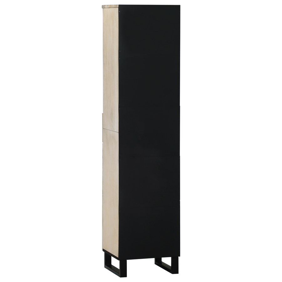 Badkamer Kast met lade met plank met opslag met de deur Bruin, Zwart 38 x 33.5 x 160 cm