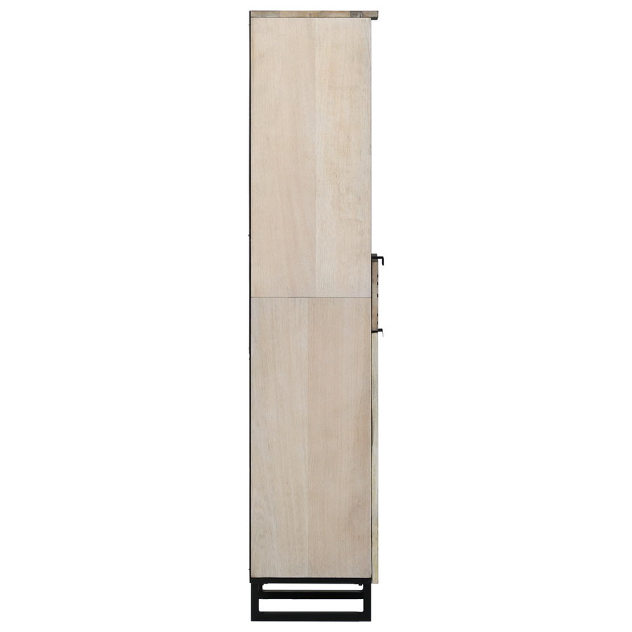 Badkamer Kast met lade met plank met opslag met de deur Bruin, Zwart 38 x 33.5 x 160 cm