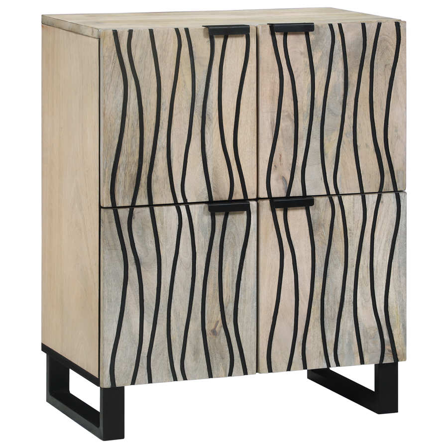 Media-opslagkasten en rekken Wit en zwart 60 x 33.5 x 75 cm