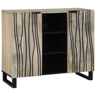 Dressoir 90x33x75 cm wit mangohout