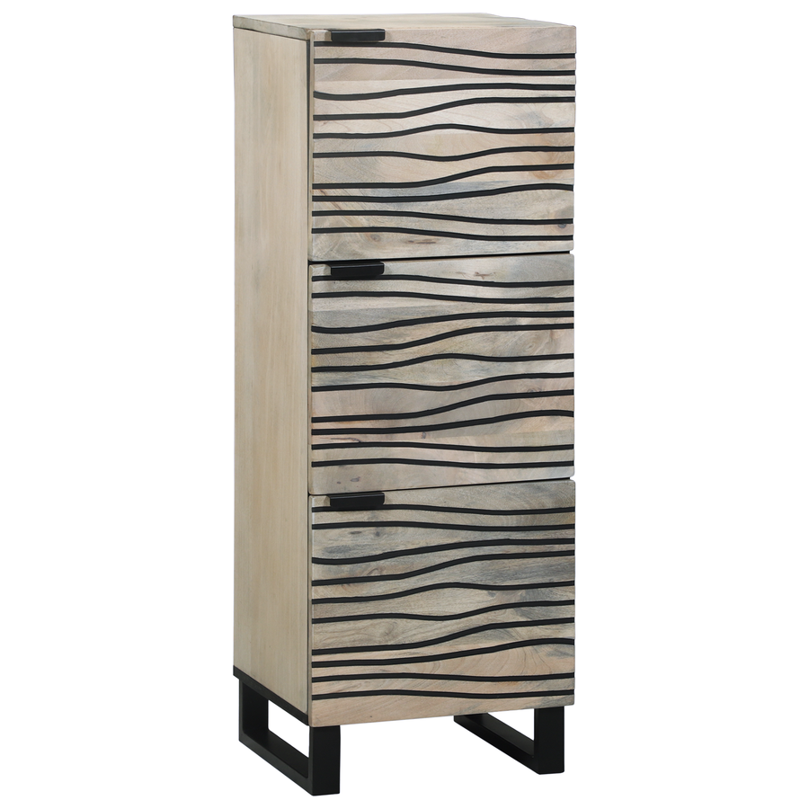 Media-opslagkasten en rekken Wit en zwart 40 x 33.5 x 110 cm