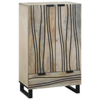 Cd- & dvd-kast 60x33.5x100 cm mangohout wit zwart