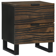 Nachtkastje 40x33x46 cm massief acaciahout walnoot