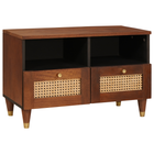 TV Cabinet with Drawer Brown 70 x 33.5 x 46 cm Solid Mango Wood