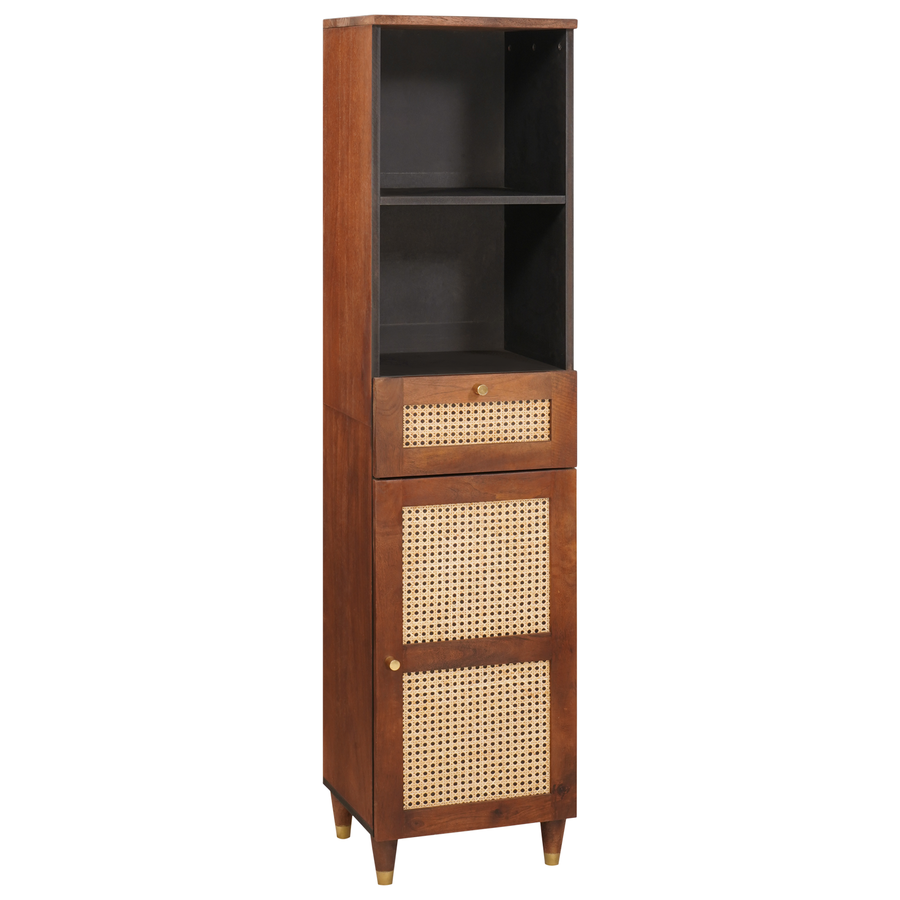 Dressoir met lade met plank met opslag met de deur Bruin 38 x 33.5 x 160 cm