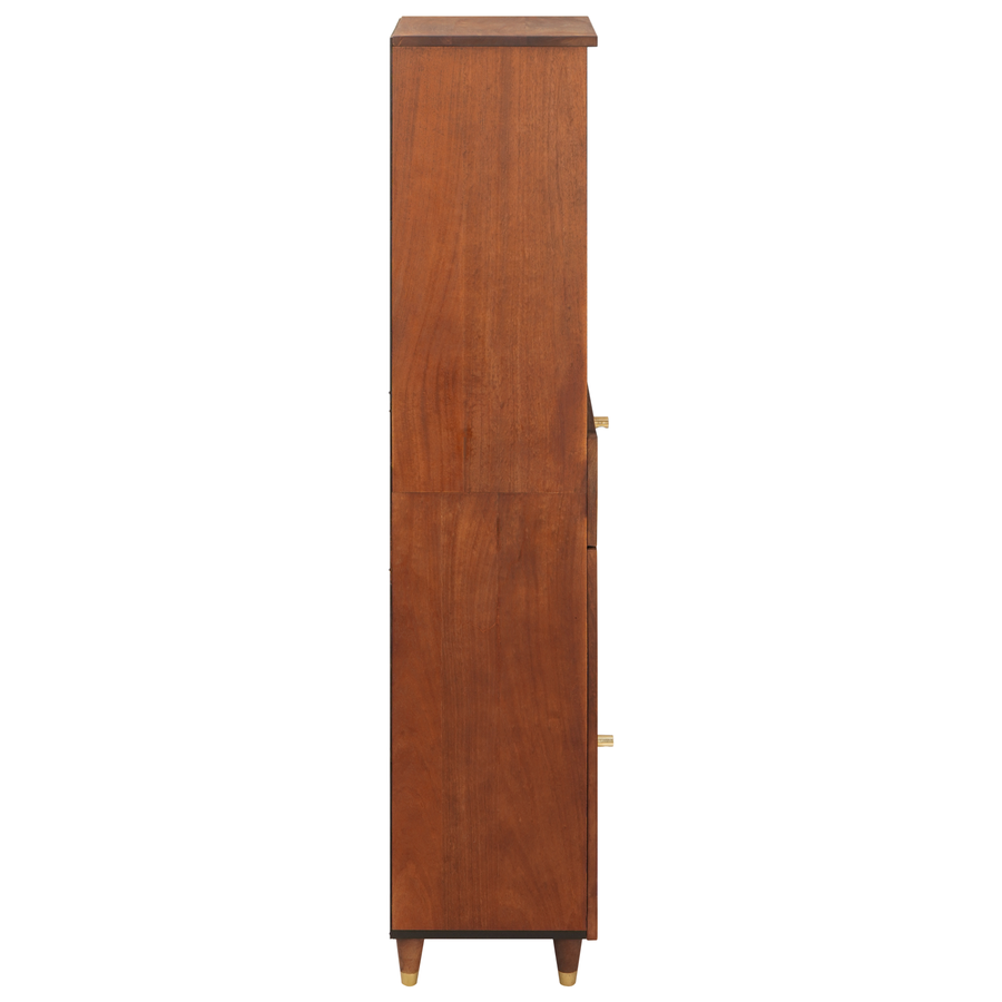 Dressoir met lade met plank met opslag met de deur Bruin 38 x 33.5 x 160 cm
