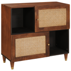 Dressoir massief mangohout bruin 80x33,5x75 cm