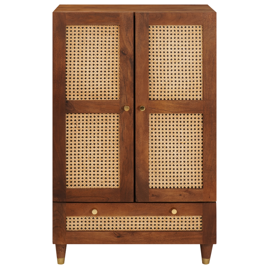 Media-opslagkasten en rekken Bruin Bamboe en massief mango hout