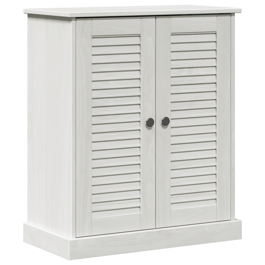 Badkamer Kast met opslag Wit 68 x 34 x 80 cm Massief grenenhout