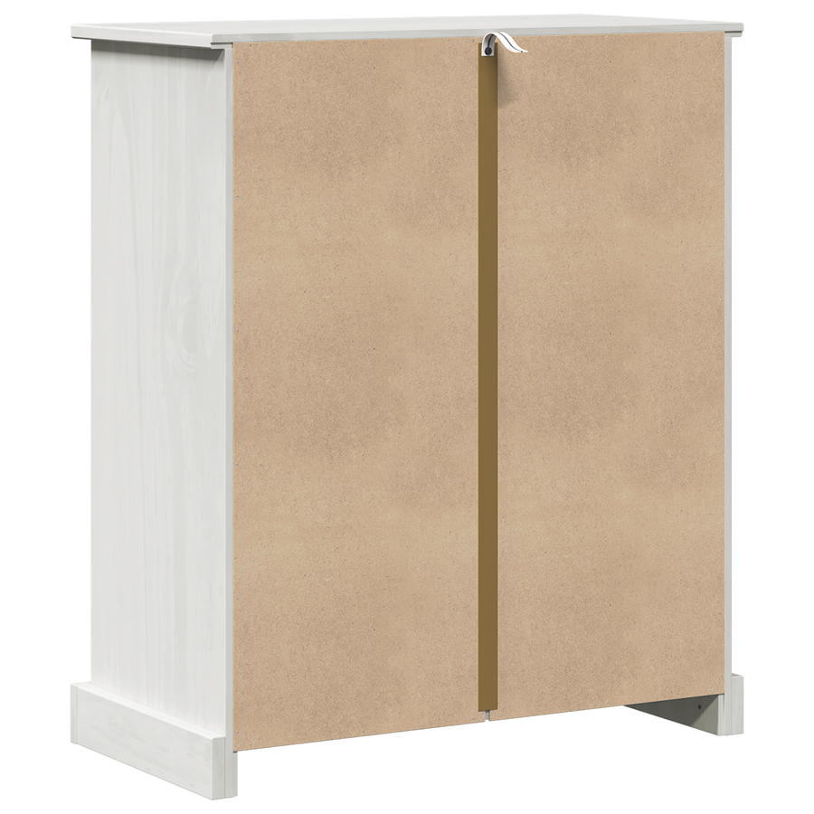 Badkamer Kast met opslag Wit 68 x 34 x 80 cm Massief grenenhout