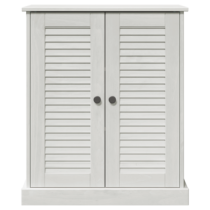 Badkamer Kast met opslag Wit 68 x 34 x 80 cm Massief grenenhout