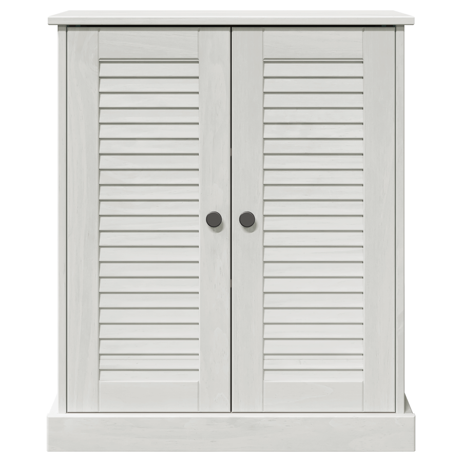 Badkamer Kast met opslag Wit 68 x 34 x 80 cm Massief grenenhout