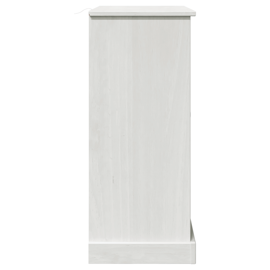 Badkamer Kast met opslag Wit 68 x 34 x 80 cm Massief grenenhout