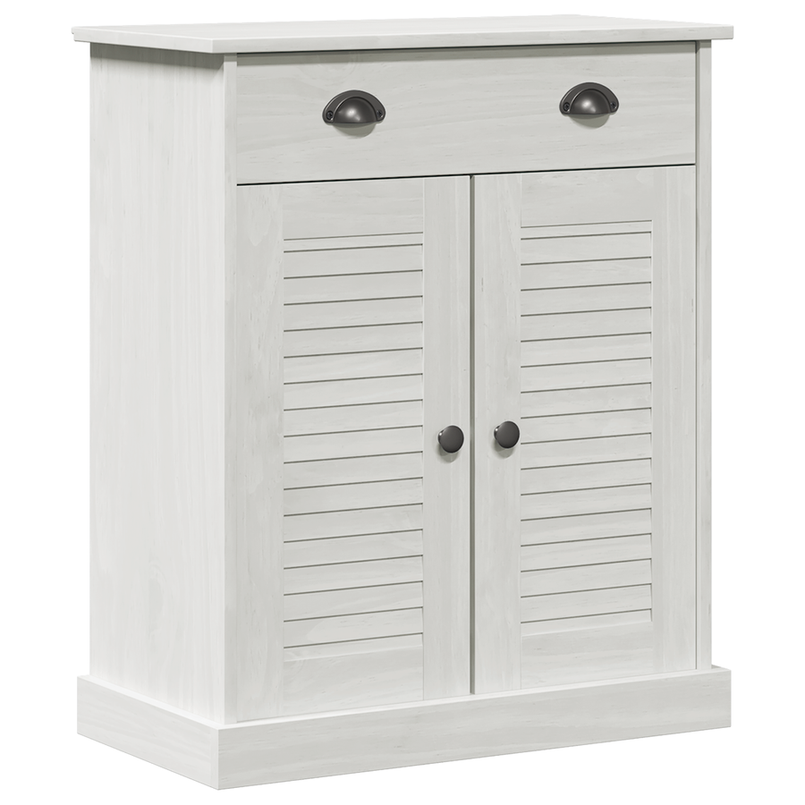 Badkamer Kast met opslag Wit 68 x 34 x 80 cm Massief grenenhout
