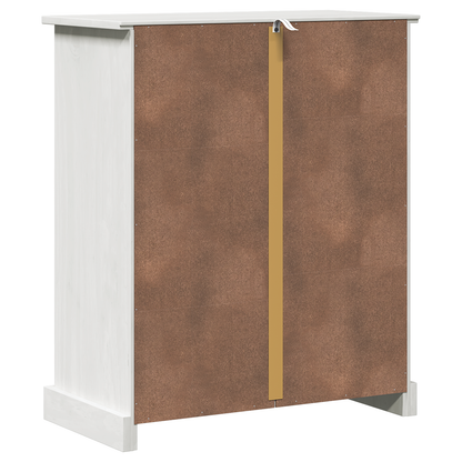 Badkamer Kast met opslag Wit 68 x 34 x 80 cm Massief grenenhout