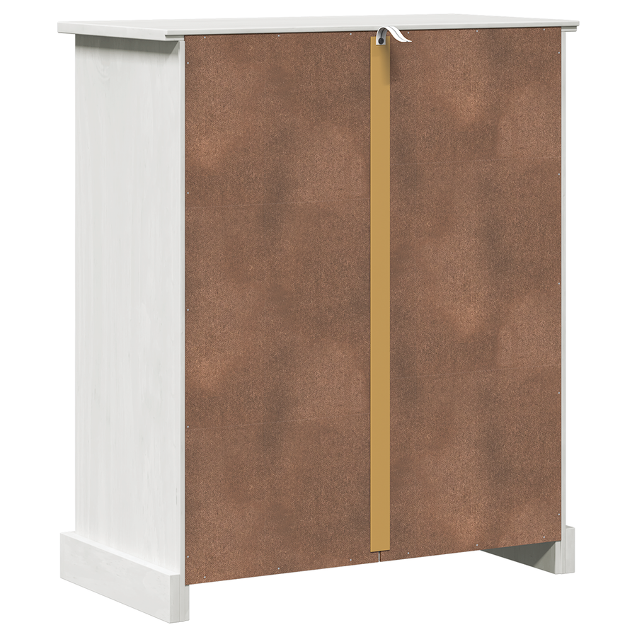 Badkamer Kast met opslag Wit 68 x 34 x 80 cm Massief grenenhout
