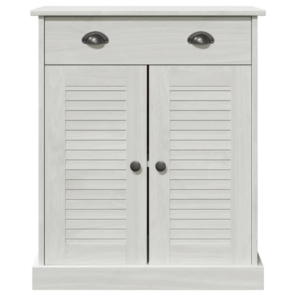 Badkamer Kast met opslag Wit 68 x 34 x 80 cm Massief grenenhout