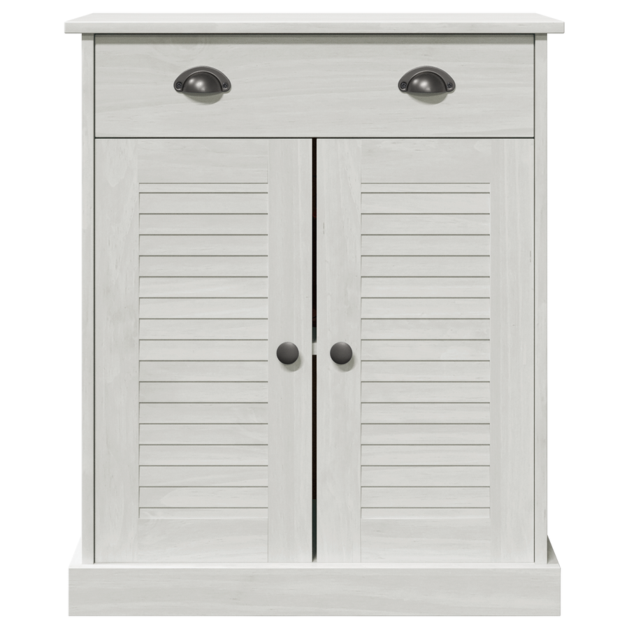 Badkamer Kast met opslag Wit 68 x 34 x 80 cm Massief grenenhout