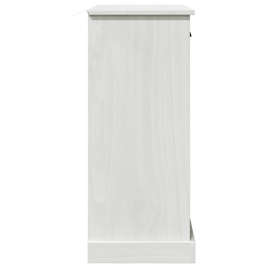 Badkamer Kast met opslag Wit 68 x 34 x 80 cm Massief grenenhout