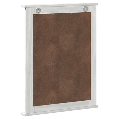 Spiegel met spiegel Wit 55.5 x 5 x 70 cm Massief grenenhout