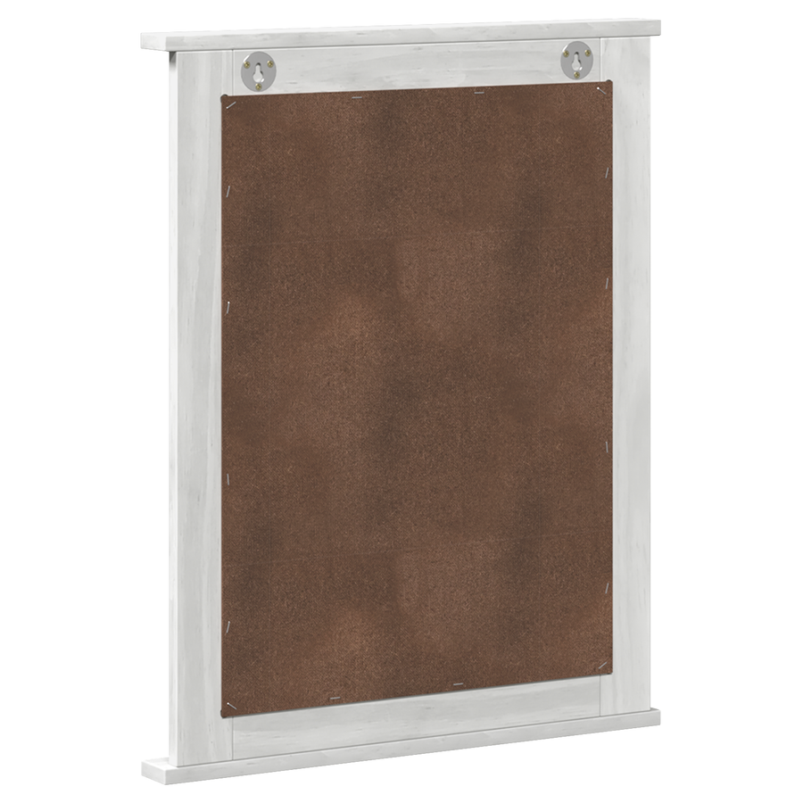 Spiegel met spiegel Wit 55.5 x 5 x 70 cm Massief grenenhout