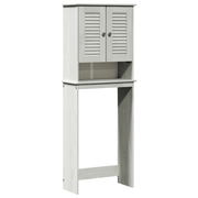 Toiletkast 60x27x161 cm massief grenenhout wit