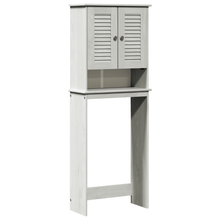 Toiletkast met plank met opslag met de deur Wit 60 x 27 x 161 cm Massief grenenhout