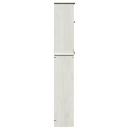 Toiletkast met plank met opslag met de deur Wit 60 x 27 x 161 cm Massief grenenhout