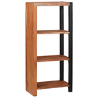 Boekenkast massief acaciahout 70x30x110 cm bruin