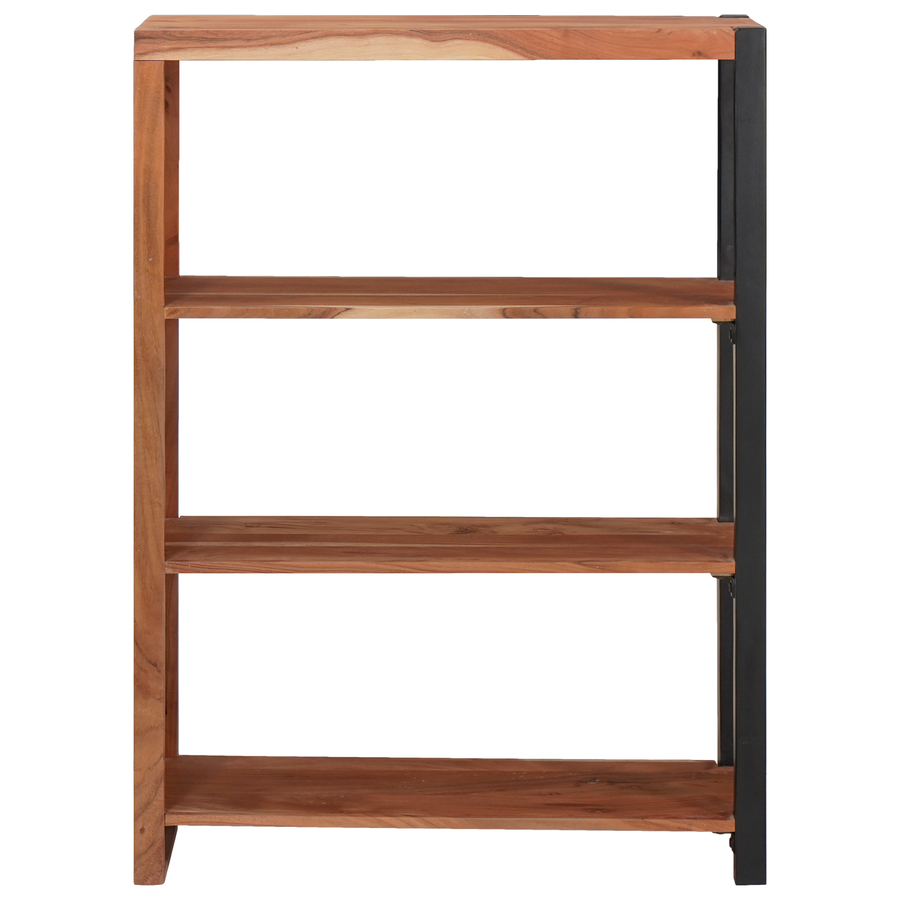 Boekenkast Bruin, Zwart 80 x 30 x 110 cm Massief Acaciahout