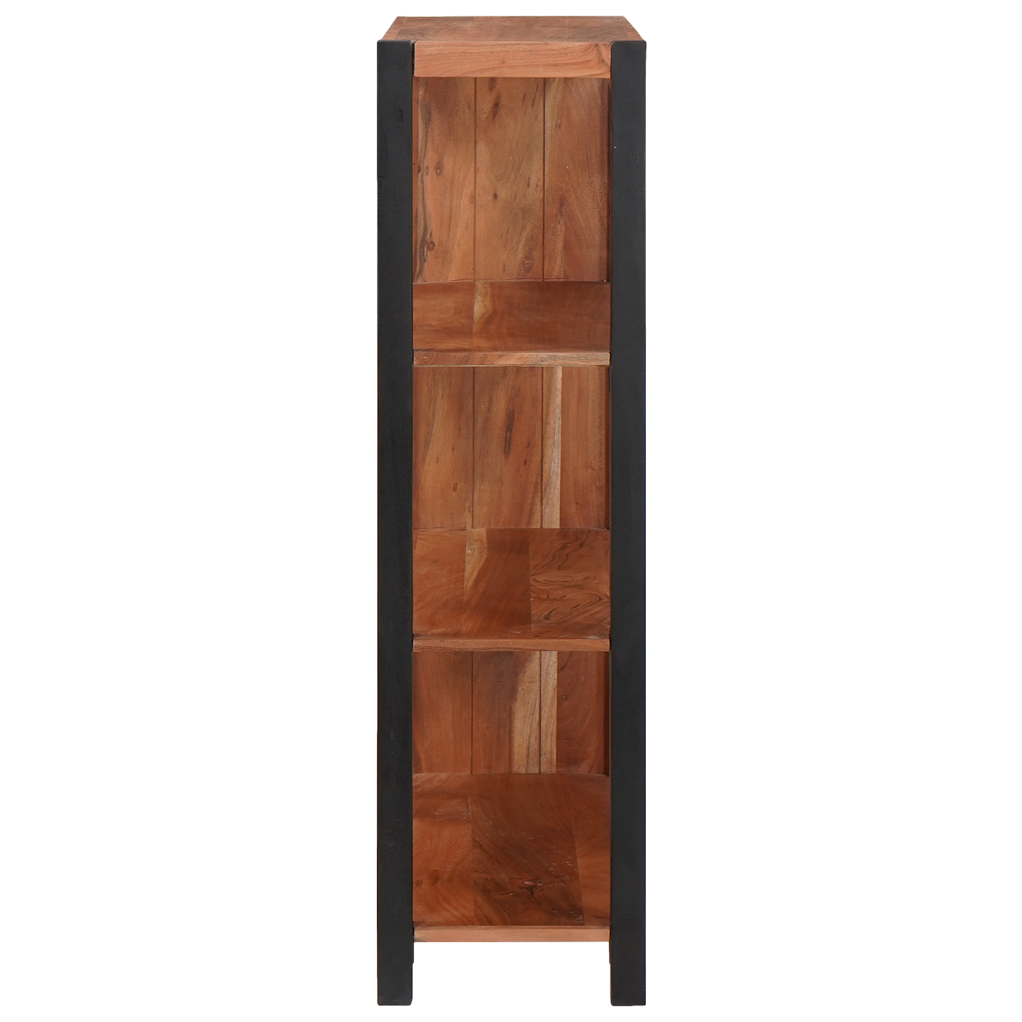 Boekenkast Bruin, Zwart 80 x 30 x 110 cm Massief Acaciahout