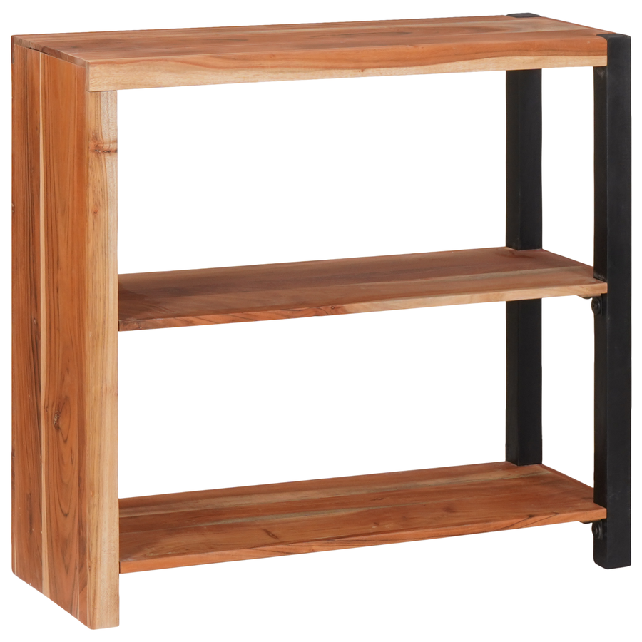 Boekenkast Bruin, Zwart 80 x 30 x 110 cm Massief Acaciahout