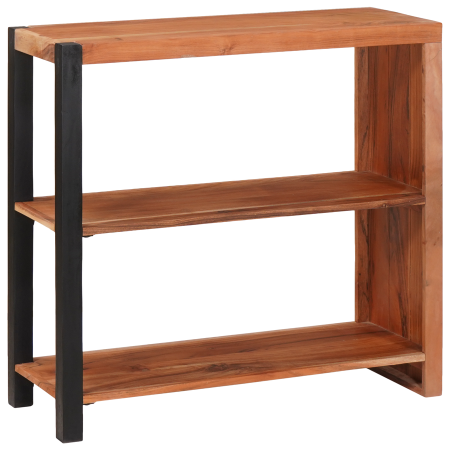 Boekenkast Bruin, Zwart 80 x 30 x 110 cm Massief Acaciahout