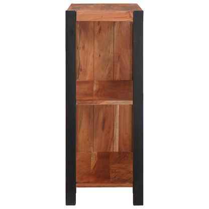 Boekenkast Bruin, Zwart 80 x 30 x 110 cm Massief Acaciahout
