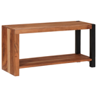 Boekenkast 80x30x110 cm massief acaciahout bruin zwart
