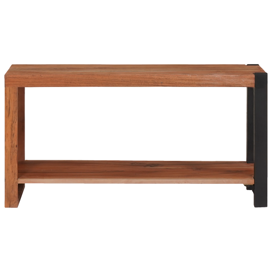 Boekenkast Bruin, Zwart 80 x 30 x 110 cm Massief Acaciahout
