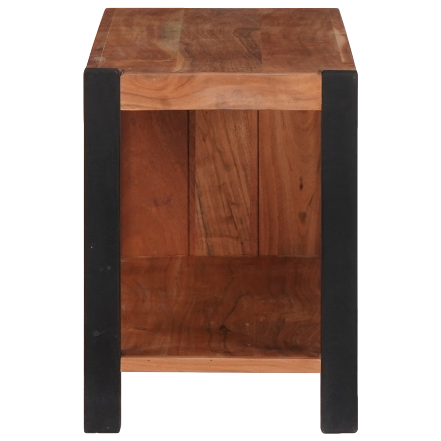 Boekenkast Bruin, Zwart 80 x 30 x 110 cm Massief Acaciahout