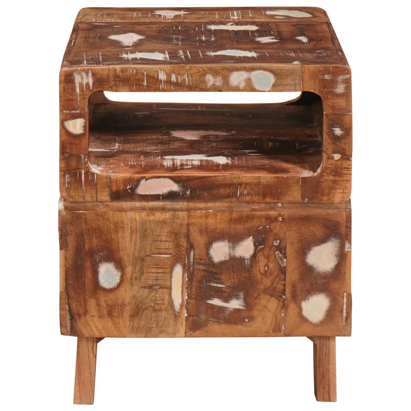 Eindtafels Multikleur 40 x 40 x 49 cm massief gerecycled hout