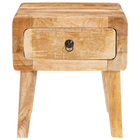 Bijzettafel massief mangohout 40x32x46 cm bruin