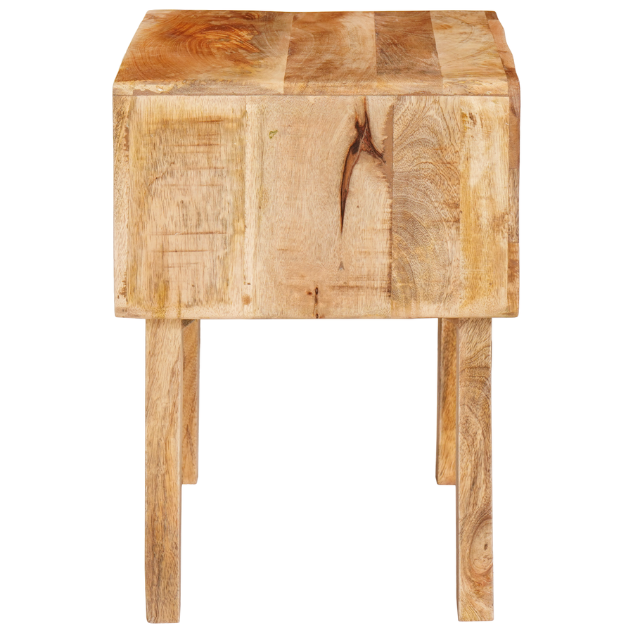 Eindtafels met lade met opslag met de deur Bruin 40 x 32 x 46 cm massief mangohout