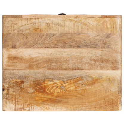 Eindtafels met lade met opslag met de deur Bruin 40 x 32 x 46 cm massief mangohout