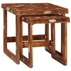 Nesting Tables 2 pcs Brown 46 x 46 x 45 cm Solid Reclaimed Wood