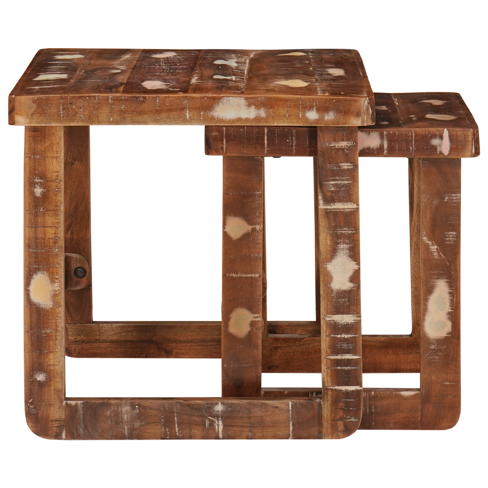 Eindtafels Multikleur massief gerecycled hout